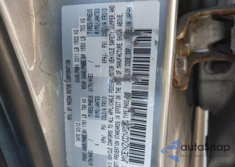 2012 Mazda Mazda2 Sport из США, поврежденный, VIN JM1DE1KZXC0149234